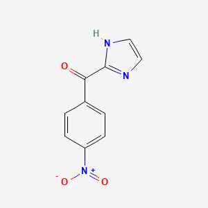 molecular formula C10H7N3O3 B3055958 Methanone, 1H-imidazol-2-yl(4-nitrophenyl)- CAS No. 68090-13-1