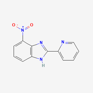 molecular formula C12H8N4O2 B3055962 4-Nitro-2-(2-pyridinyl)-1H-benzimidazole CAS No. 68118-47-8