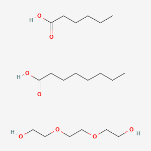 molecular formula C20H42O8 B3055967 辛酸，与己酸和三甘醇的混合二酯 CAS No. 68130-48-3