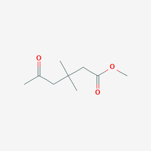 molecular formula C9H16O3 B3055985 Methyl 3,3-dimethyl-5-oxohexanoate CAS No. 68208-76-4