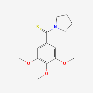 molecular formula C14H19NO3S B3055986 Pyrrolidine, 1-(3,4,5-trimethoxythiobenzoyl)- CAS No. 68208-99-1