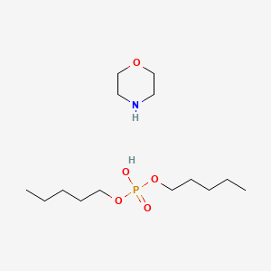 molecular formula C14H32NO5P B3055987 Phosphoric acid, dipentyl ester, compd. with morpholine (1:1) CAS No. 68213-75-2