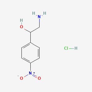 molecular formula C8H11ClN2O3 B3055988 2-Amino-1-(4-nitrophenyl)ethanol hydrochloride CAS No. 68215-44-1