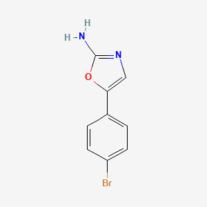 molecular formula C9H7BrN2O B3055995 5-(4-溴苯基)恶唑-2-胺 CAS No. 6826-26-2