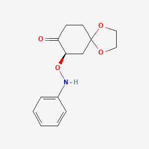 1,4-Dioxaspiro[4.5]decan-8-one, 7-[(phenylamino)oxy]-, (7R)-