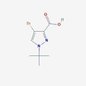 molecular formula C8H11BrN2O2 B3056001 4-bromo-1-tert-butyl-1H-pyrazole-3-carboxylic acid CAS No. 682757-51-3
