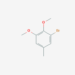 molecular formula C9H11BrO2 B3056004 Benzene, 1-bromo-2,3-dimethoxy-5-methyl- CAS No. 68278-85-3