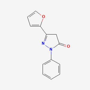 3H-Pyrazol-3-one, 5-(2-furanyl)-2,4-dihydro-2-phenyl-