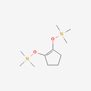 molecular formula C11H24O2Si2 B3056026 Silane, [1-cyclopentene-1,2-diylbis(oxy)]bis[trimethyl- CAS No. 6838-66-0