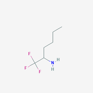 molecular formula C6H12F3N B3056029 1,1,1-三氟己烷-2-胺 CAS No. 684-73-1