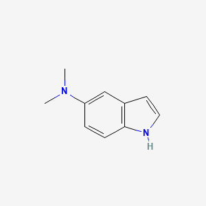 molecular formula C10H12N2 B3056035 Indole, 5-(dimethylamino)- CAS No. 6843-23-8