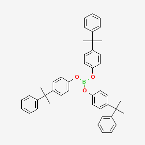 molecular formula C45H45BO3 B3056037 Tri(p-cumylphenyl) borate CAS No. 68443-37-8