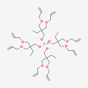 molecular formula C48H84O12Ti B3056038 Titanium, bis(2,2-bis((2-propenyloxy)methyl)-1-butanolato-kappaO)bis(2-((2-propenyloxy-kappaO)methyl)-2-((2-propenyloxy)methyl)-1-butanolato-kappaO)- CAS No. 68443-46-9