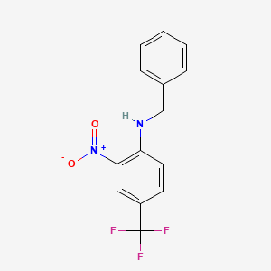 molecular formula C14H11F3N2O2 B3056049 N-benzyl-2-nitro-4-(trifluoromethyl)aniline CAS No. 68502-41-0