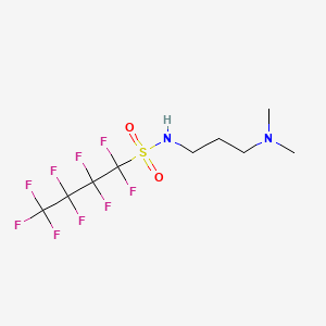 molecular formula C9H13F9N2O2S B3056058 1-丁烷磺酰胺，N-[3-(二甲氨基)丙基]-1,1,2,2,3,3,4,4,4-壬氟- CAS No. 68555-77-1