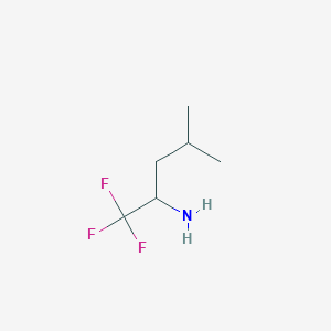 molecular formula C6H12F3N B3056064 1,1,1-Trifluoro-4-methylpentan-2-amine CAS No. 686-91-9
