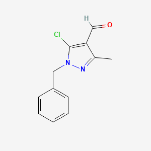 1H-Pyrazole-4-carboxaldehyde, 5-chloro-3-methyl-1-(phenylmethyl)-