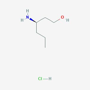 molecular formula C6H16ClNO B3056087 (R)-3-Aminohexan-1-ol hydrochloride CAS No. 68889-63-4
