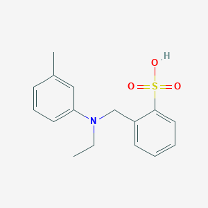 molecular formula C16H19NO3S B3056089 Benzenesulfonic acid, 2-[[ethyl(3-methylphenyl)amino]methyl]- CAS No. 68892-12-6