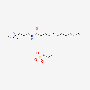 molecular formula C21H46N2O5S B3056114 Ethyldimethyl(3-((1-oxododecyl)amino)propyl)ammonium ethyl sulphate CAS No. 69125-07-1