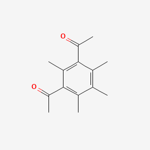 molecular formula C14H18O2 B3056135 1,1'-(2,4,5,6-Tetramethylbenzene-1,3-diyl)diethanone CAS No. 69313-51-5