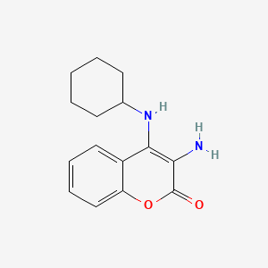 molecular formula C15H18N2O2 B3056147 3-Amino-4-cyclohexylaminocoumarin CAS No. 69405-46-5