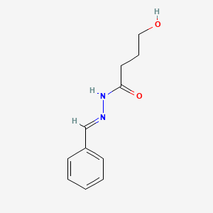 4-hydroxy-N'-[(1E)-phenylmethylidene]butanehydrazide
