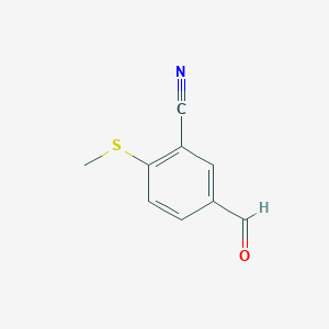 molecular formula C9H7NOS B3056163 5-Formyl-2-(methylsulfanyl)benzonitrile CAS No. 694481-16-8