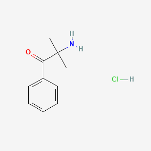 molecular formula C10H14ClNO B3056167 2-Amino-2-methyl-1-phenylpropan-1-one hydrochloride CAS No. 6946-08-3