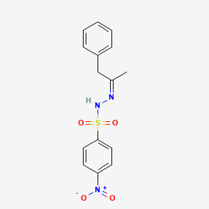 molecular formula C15H15N3O4S B3056172 4-nitro-N-[(Z)-1-phenylpropan-2-ylideneamino]benzenesulfonamide CAS No. 6949-44-6