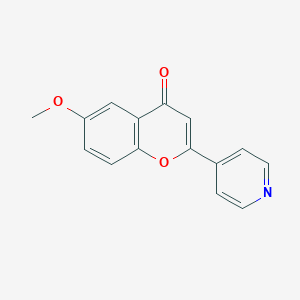 molecular formula C15H11NO3 B3056176 6-甲氧基-2-(吡啶-4-基)-4h-色满-4-酮 CAS No. 6951-16-2