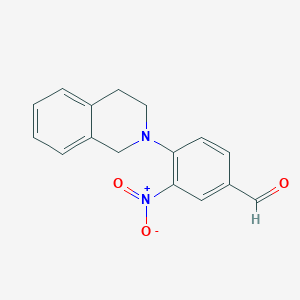 molecular formula C16H14N2O3 B3056178 4-(3,4-dihydroisoquinolin-2(1H)-yl)-3-nitrobenzaldehyde CAS No. 695191-67-4