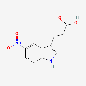 molecular formula C11H10N2O4 B3056193 3-(5-Nitro-1h-indol-3-yl)propanoic acid CAS No. 6961-27-9