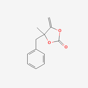 molecular formula C12H12O3 B3056209 4-Benzyl-4-methyl-5-methylidene-1,3-dioxolan-2-one CAS No. 696650-04-1