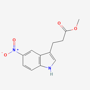 molecular formula C12H12N2O4 B3056217 Methyl 3-(5-nitro-1h-indol-3-yl)propanoate CAS No. 6968-56-5