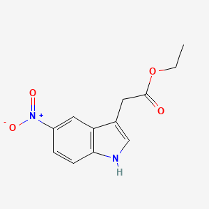 molecular formula C12H12N2O4 B3056220 ethyl 2-(5-nitro-1H-indol-3-yl)acetate CAS No. 6970-51-0