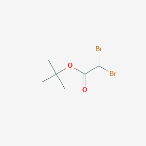molecular formula C6H10Br2O2 B3056223 Acetic acid, dibromo, 1,1-dimethylethyl ester CAS No. 69713-21-9