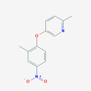 molecular formula C13H12N2O3 B3056230 2-Methyl-5-(2-methyl-4-nitrophenoxy)pyridine CAS No. 697299-78-8