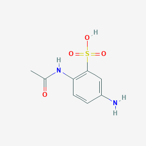 molecular formula C8H10N2O4S B3056232 2-Acetamido-5-aminobenzenesulfonic acid CAS No. 6973-05-3