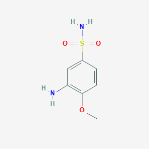 molecular formula C7H10N2O3S B3056233 3-Amino-4-methoxybenzenesulfonamide CAS No. 6973-08-6