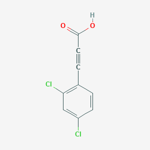 molecular formula C9H4Cl2O2 B3056235 3-(2,4-Dichlorophenyl)prop-2-ynoic acid CAS No. 6974-65-8