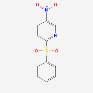 molecular formula C11H8N2O4S B3056243 5-Nitro-2-(phenylsulfonyl)pyridine CAS No. 69770-61-2
