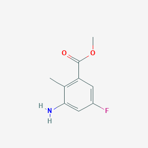 molecular formula C9H10FNO2 B3056244 Methyl 3-amino-5-fluoro-2-methylbenzoate CAS No. 697739-04-1