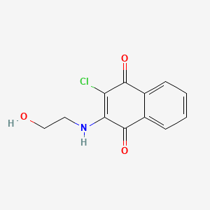 molecular formula C12H10ClNO3 B3056256 2-Chloro-3-((2-hydroxyethyl)amino)-1,4-naphthoquinone CAS No. 69844-34-4