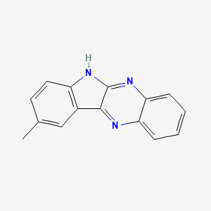 molecular formula C15H11N3 B3056276 9-甲基-6H-吲哚并[2,3-b]喹喔啉 CAS No. 70038-75-4