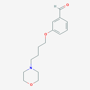 molecular formula C15H21NO3 B3056280 3-(4-Morpholin-4-ylbutoxy)benzaldehyde CAS No. 700856-08-2