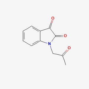 molecular formula C11H9NO3 B3056281 1H-吲哚-2,3-二酮，1-(2-氧代丙基)- CAS No. 70097-14-2