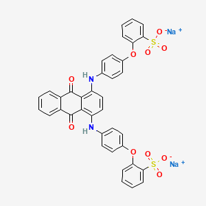 Disodium ((9,10-dihydro-9,10-dioxo-1,4-anthrylene)bis(imino-4,1-phenyleneoxy))bis(benzenesulphonate)