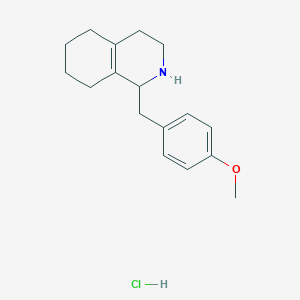 molecular formula C17H24ClNO B3056298 1-(4-Methoxy-benzyl)-1,2,3,4,5,6,7,8-octahydro-isoquinoline hydrochloride CAS No. 70234-85-4