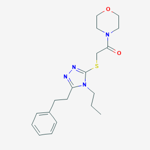 molecular formula C19H26N4O2S B305632 4-({[5-(2-phenylethyl)-4-propyl-4H-1,2,4-triazol-3-yl]thio}acetyl)morpholine 